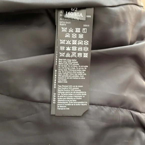 ALLSAINTS Oxblood Red Catch Biker Leather Coat - Picture 7 of 9